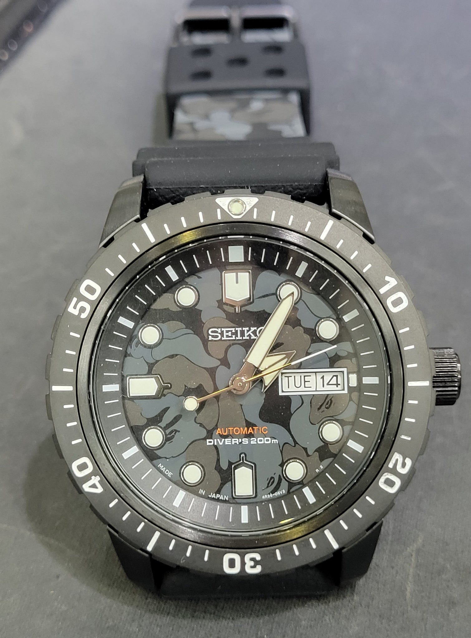 BAPE SEIKO ABC CAMO DIVERS WATCH