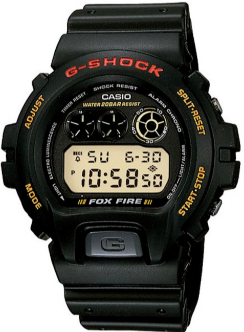 Casio G-Shock 6900 Series Basic Black Fox Fire DW-6900B-9 Casio G-Shock 6900 Series Basic Black Fox Fire DW-6900B-9