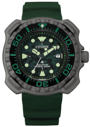 Citizen Eco-Drive Promaster Marine Titanium 200M Diver Modern Re-Issue Green BN0228-06W www.watchoutz.com