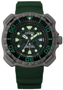 Citizen Eco-Drive Promaster Marine Titanium 200M Diver Modern Re-Issue Green BN0228-06W www.watchoutz.com