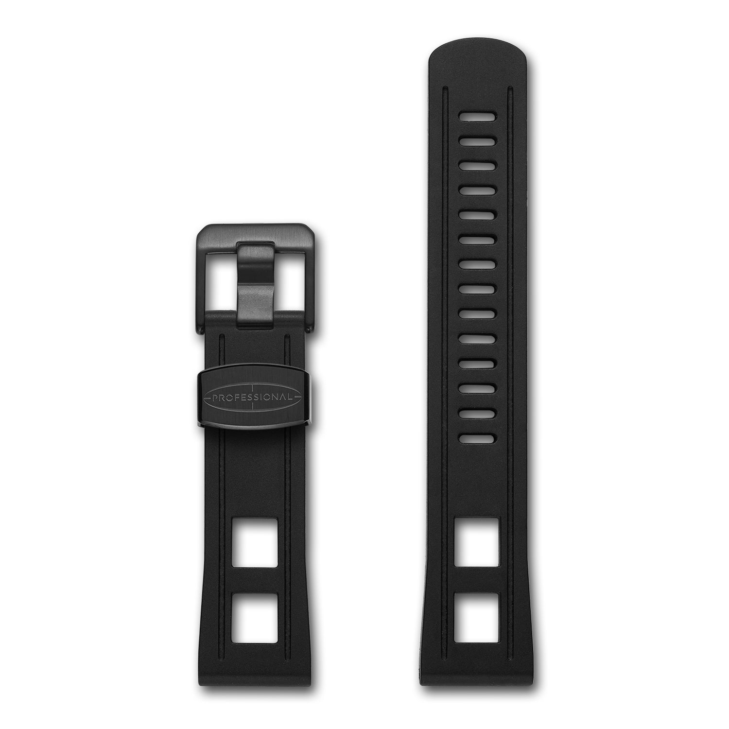 Crafter Blue 22mm Universal Straight End Rubber Strap CB01 WATCH OUTZ