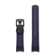 Crafter Blue 22mm Curved End Rubber Strap CB05 Navy Blue with PVD Black Hardware (For Seiko SKX Series) www.watchoutz.com