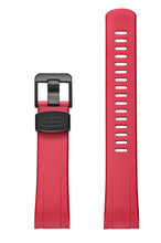 Crafter Blue 22mm Curved End Rubber Strap CB08 Red with PVD Black Hardware (For Seiko New Turtle) www.watchoutz.com