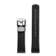 Crafter Blue 22mm Curved End Rubber Strap CB08 Black with Stainless Steel Hardware (For Seiko New Turtle) www.watchoutz.com
