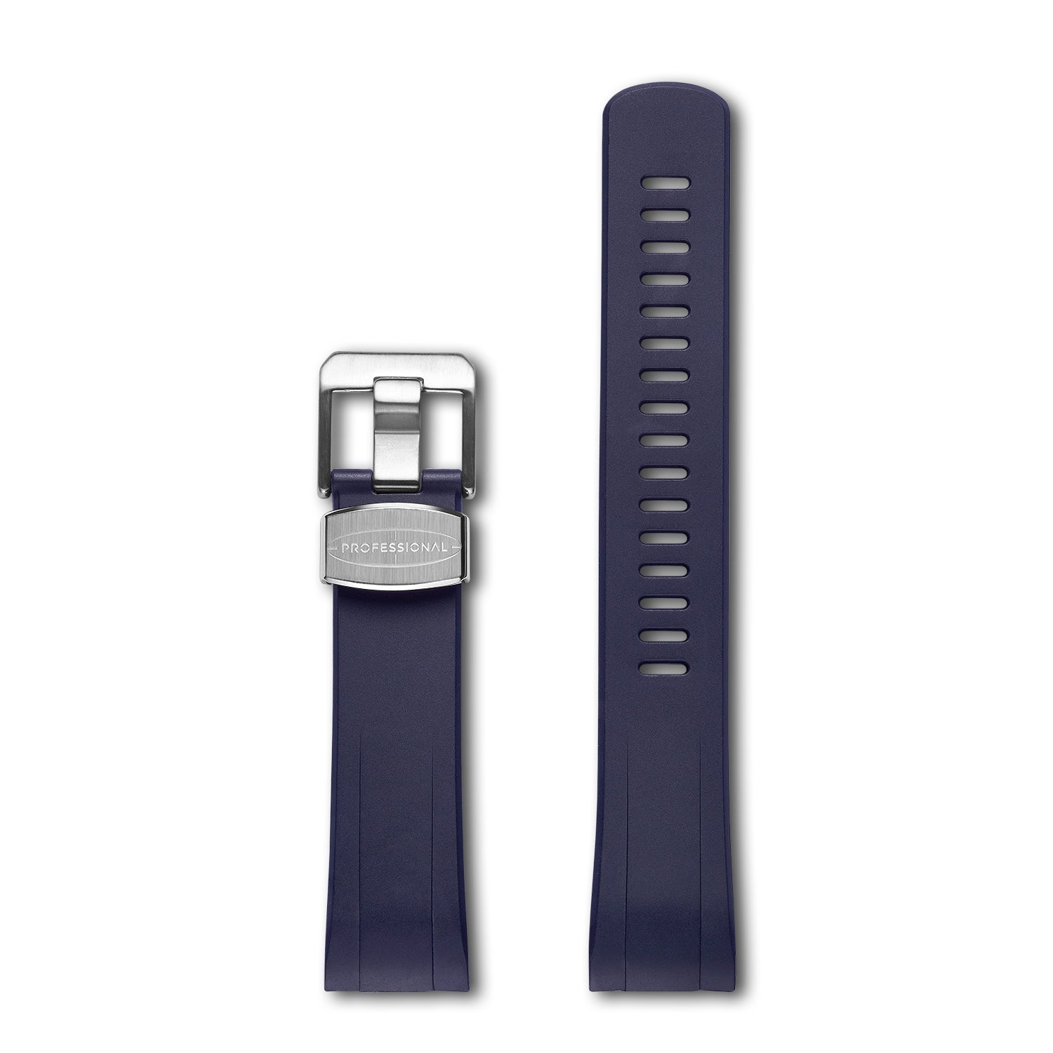 格安即決 Crafter Blue 22mm Curved End Rubber Strap CB08 (For Seiko その他