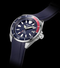 Crafter Blue 22mm Curved End Rubber Strap CB09 Navy Blue (For Seiko New Samurai) www.watchoutz.com