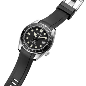 Crafter Blue 20mm Curved End Rubber Strap CB13 Black (For Seiko MM200 & Mini Turtle) www.watchoutz.com