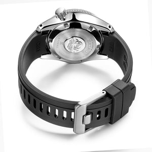 Crafter Blue 20mm Curved End Rubber Strap CB13 Black back (For Seiko MM200 & Mini Turtle) www.watchoutz.com