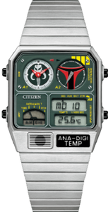 Citizen X Star Wars Record Label ANA-DIGI Temp JDM Analog Digital Limited Edition "Boba Fett" JG2110-51W www.watchoutz.com