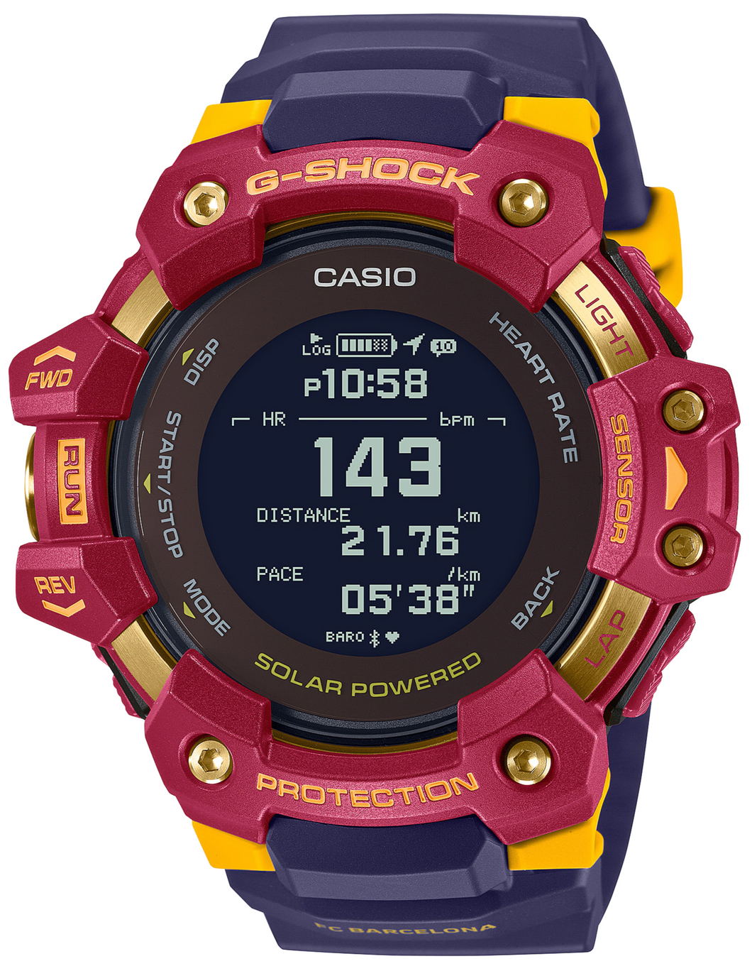Casio G-Shock G-Squad X FC Barcelona 2022 Collaboration GBD-H1000BAR-4 www.watchoutz.com