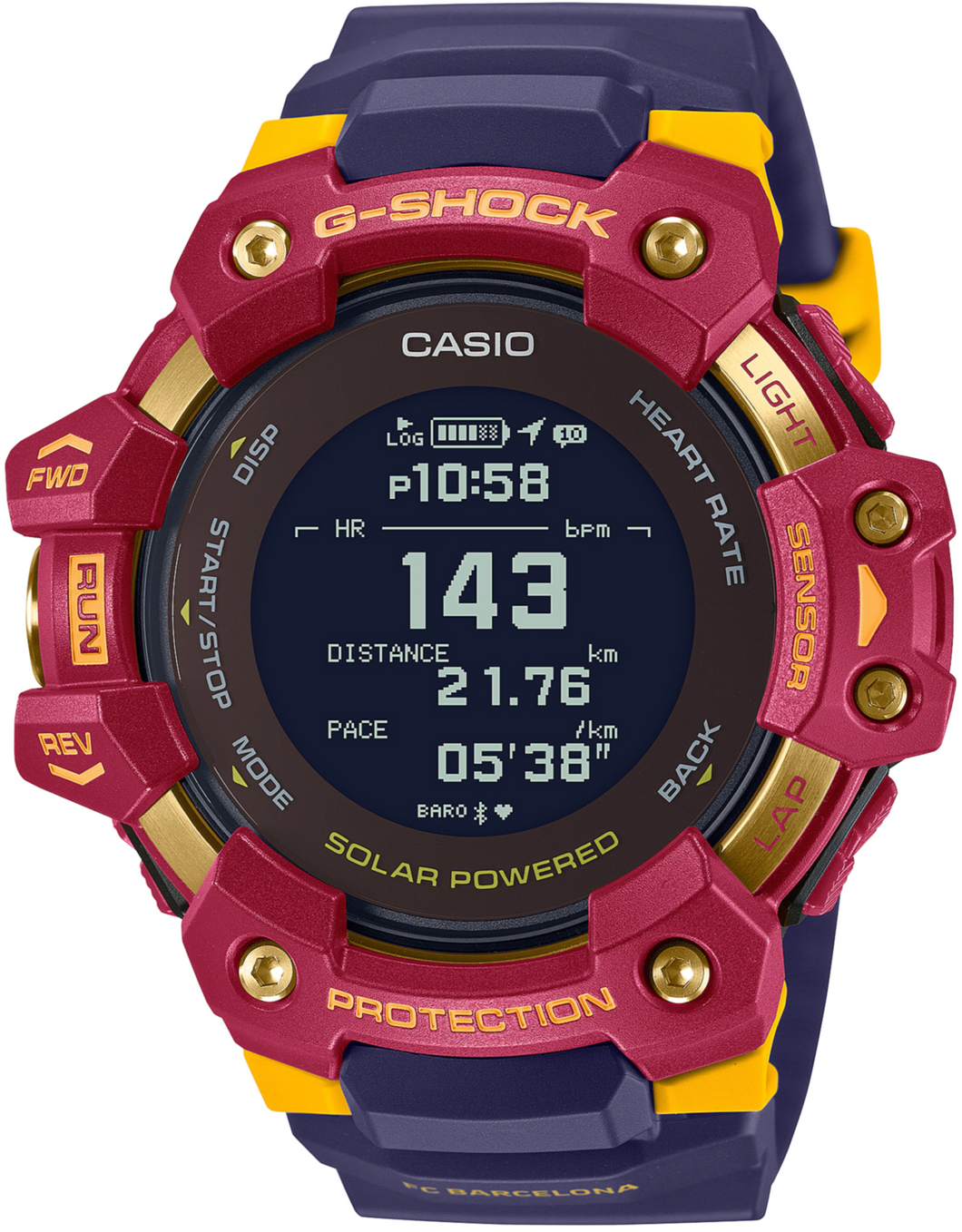 Casio G-Shock G-Squad X FC Barcelona 2022 Collaboration GBD-H1000BAR-4 www.watchoutz.com