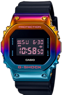 Casio G-Shock GM-5600SN-1DR Shanghai Night edition metal-covered bezel, Shanghai skyline gradient dial, shock-resistant, 200M water resistant digital watch