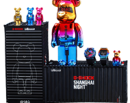 Casio G-Shock X MEDICOM TOY BE@RBRICK 2021 "Shanghai Night" GM-5600SN & GM-110SN Full Set Container Packaging www.watchoutz.com