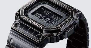 Casio G-shock GMW-B5000CS-1 Full Metal Grid Design Time Tunnel Bezel Face www.watchoutz.com