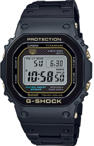 Casio G-shock GMW-B5000TB-1 Full Metal Titanium Tough Solar Black & Gold Bluetooth watchoutz.com