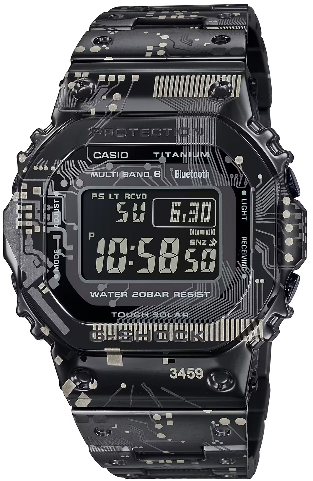 Casio G-shock Full Metal Titanium Square Face Black-Circuit GMW-B5000TCC-1 www.watchoutz.com