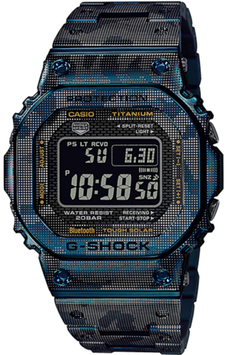 Casio G-shock Full Metal Titanium Blue Camouflage GMW-B5000TCF-2 www.watchoutz.com