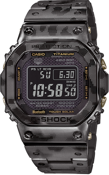 Casio G Shock Titanium Square Face Grey Digital Camo GMW B5000TCM 1