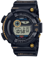 Casio G‑Shock Frogman GW‑8230B‑9A 30th Anniversary black gold front view collector diver watch