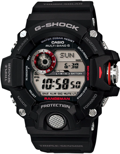 Casio G-Shock Rangeman Solar Multiband-6 Black-Basic GW-9400-1DR GW9400-1 www.watchoutz.com 