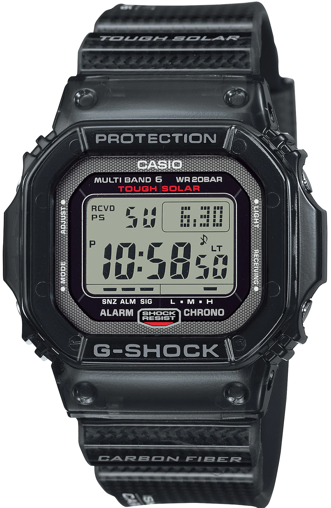 Casio G-Shock Square Face Origin Multi-Band 6 Tough Solar Carbon Fiber Band JDM GW-S5600U-1JF www.watchoutz.com