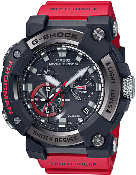 CASIO G-SHOCK ANALOG FROGMAN RED GWF-A1000-1A4 www.watchoutz.com