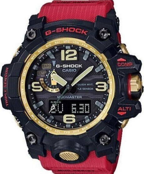 Casio G‑Shock Mudmaster GWG‑1000GB‑4A Gold Black Red | WatchOutz