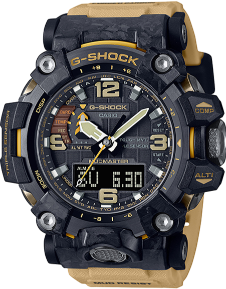 Casio G-Shock Mudmaster Master-of-G 2021 Carbon-Beige GWG-2000-1A5DR GWG2000-1A5 www.watchoutz.com 