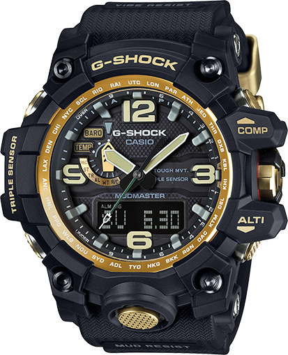 Casio G Shock Mudmaster Triple Sensor Gold Black Tone GWG 1000GB 1A WATCH OUTZ