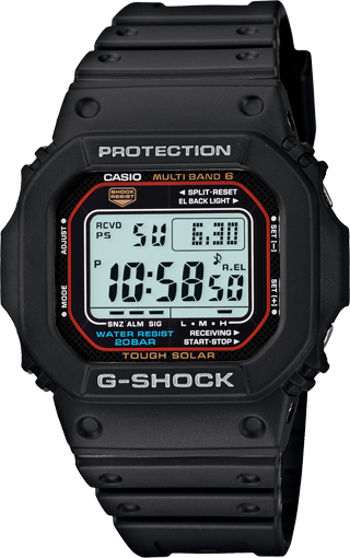 G-SHOCK GW-M5610 ブラック Casio CASIO G-Shock GW-M5610 Series Solar Digital Multi Band 6 Water