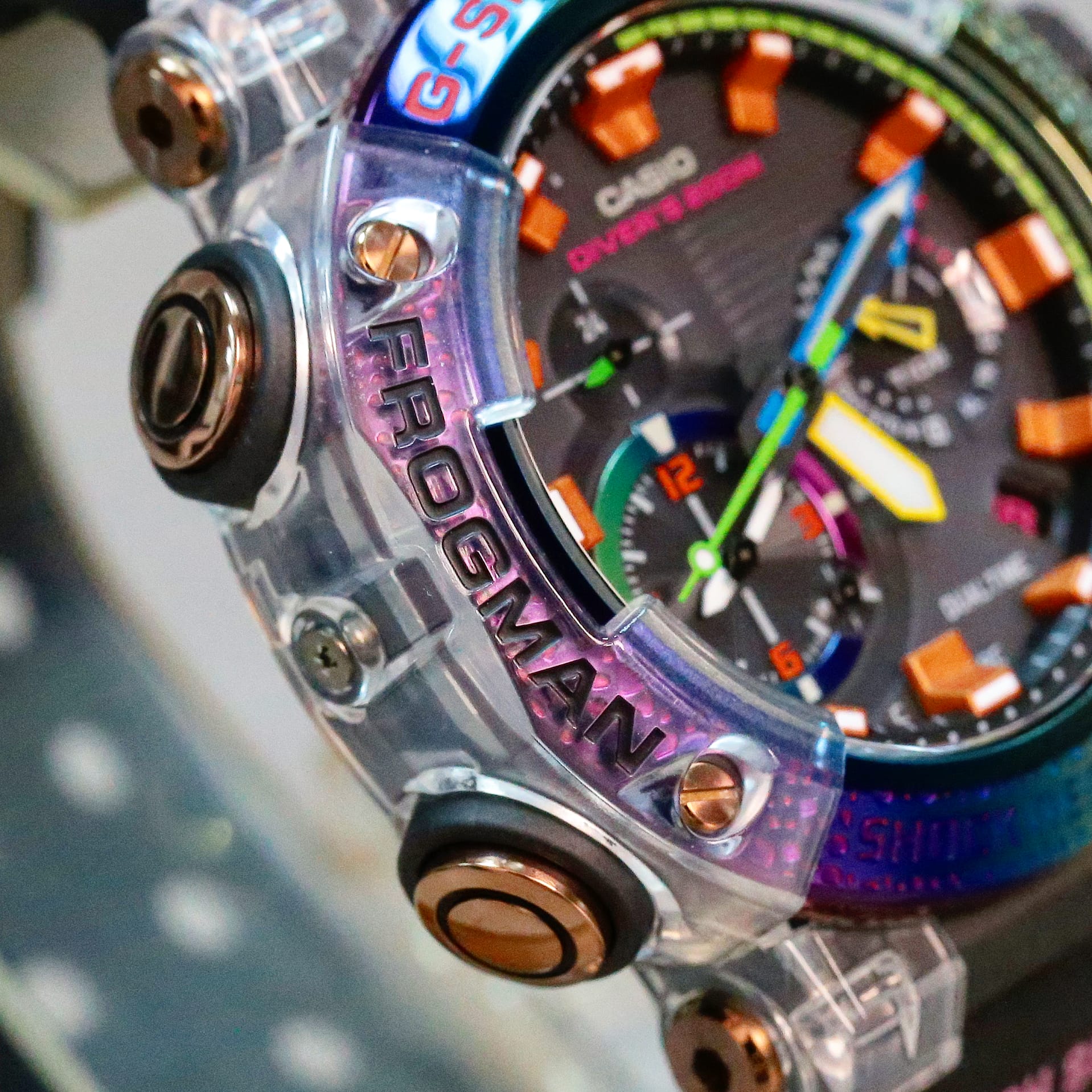 Casio G-Shock Master of G Analog Frogman ISO 200M Diver Rainbow-Toad  GWF-A1000BRT-1AJR