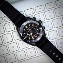 watchoutzintl SEIKO PROSPEX SOLAR SCUBA DIVER THE BLACK SERIES LIMITED EDITION CHRONOGRAPH SBDL065