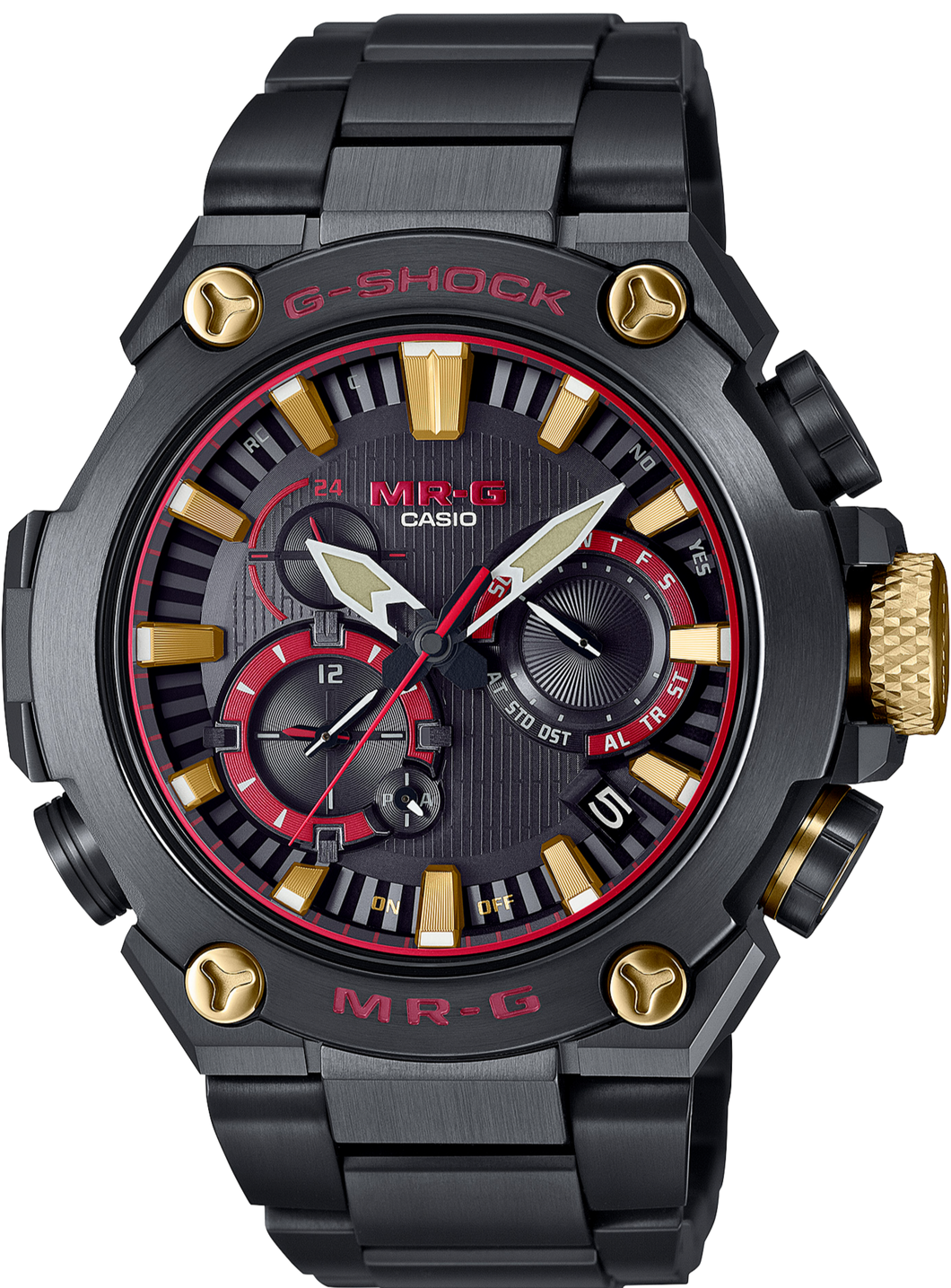 Casio G Shock MR G Titanium GPS Solar Akazonae Red Gold MRG B2000B