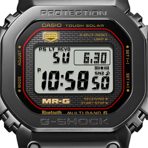 Casio G-Shock MR-G MRG-B5000 Series Super Titanium Solar Multi-Band-6 MRG-B5000B-1 - PREORDER face www.watchoutz.com