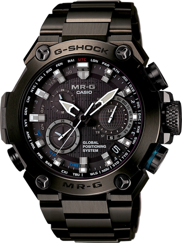 CASIO G-SHOCK MR-G GPS HYBRID WAVE CEPTOR TITANIUM MRG-G1000B-1A www.watchoutz.com