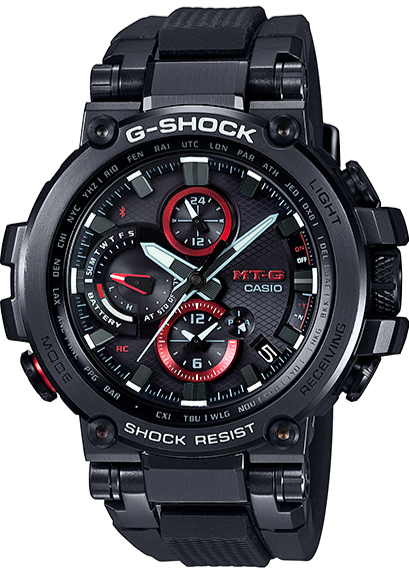 Casio G-Shock MT-G All-Black & Red MTG-B1000B-1A www.watchoutz.com
