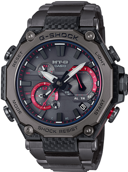 Casio G-Shock MT-G Tough Solar Layered Carbon Frame MTG-B2000YBD-1A www.watchoutz.com