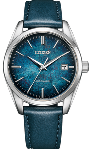 Citizen Silver Leaf Lacquer NB1060-12L watch from @watchoutz.com. Deep dark galaxy blue dial fades to black at the edges, 38.2mm case diameter, 12mm thickness, Duratec hard coating, Miyota caliber 9011 automatic movement, 4Hz beat rate, 42-hour power reserve, hacking second, quick-set date. Shop with us the best online watch shop, only genuine watches, fast international shipping., worry free and be a happy customer. Watch Outz International