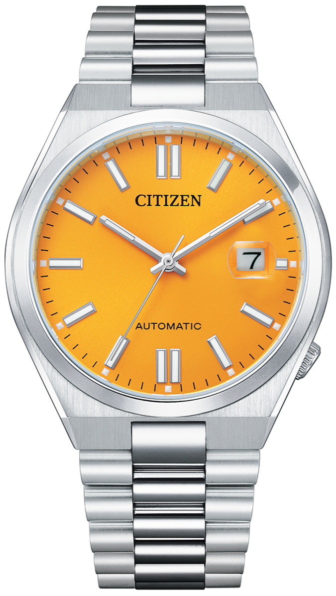 Citizen Mechanical Automatic Date Display Yellow Dial NJ0150-81Z www.watchoutz.com