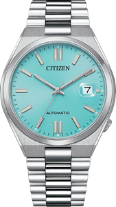 Citizen Mechanical Automatic Date Retro Style Tiffany Blue NJ0151-88M www.watchoutz.com