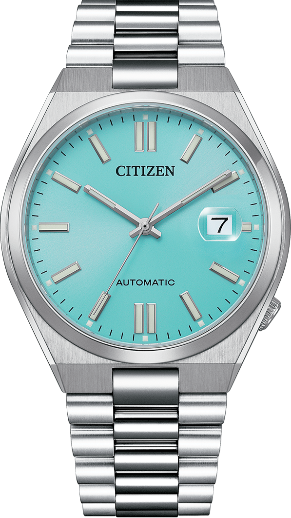 Citizen Mechanical Automatic Date Retro Style Tiffany Blue NJ0151-88M www.watchoutz.com