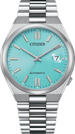Citizen Mechanical Automatic Date Retro Style Tiffany Blue NJ0151-88M front dial view. Available at Watchoutz.com