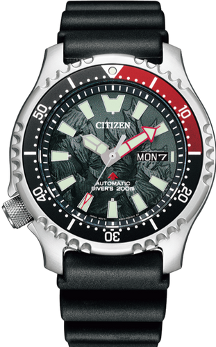 Citizen Promaster Marine X Godzilla S.P Singular Point Automatic Diver Grey Fugu NY0080-39H www.watchoutz.com