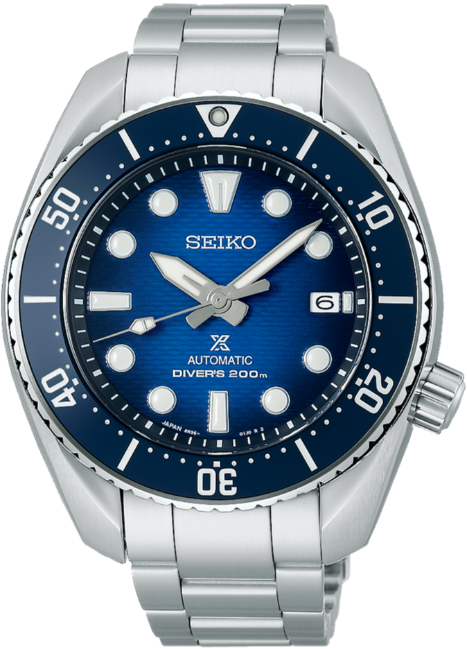 Seiko Prospex Blue Dial Automatic 200M Diver Scuba 4th Generation Sumo SPB321 (SBDC175) www.watchoutz.com