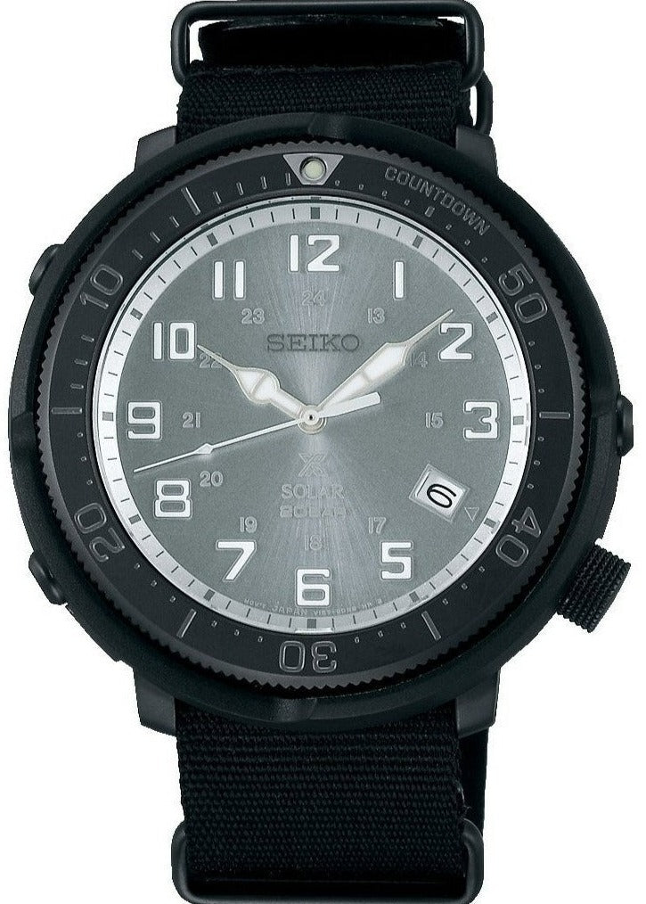 Seiko Prospex X ESTNATION Collaboration Fieldmaster Solar Limited Edition Tuna SBDJ041 - Exclusive JDM watch, limited to 300 pieces, featuring a durable stainless steel and polymer case, 200m water resistance, sleek black dial, and nylon band. Available at Watchoutz.com with fast global shipping, exceptional customer service, buy your genuine Japanese brand watches from Watchoutzinternational