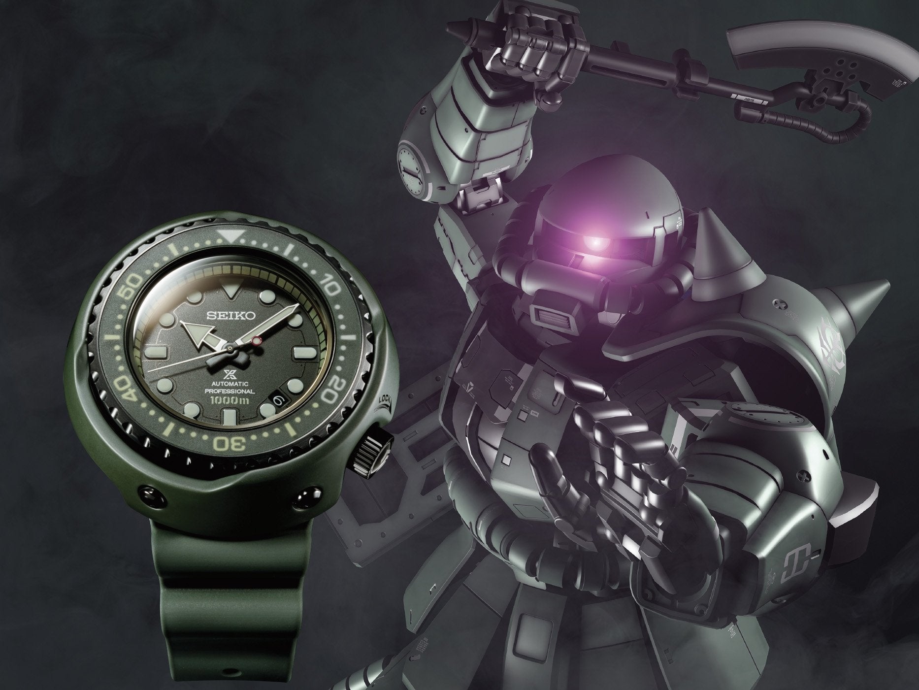 Seiko Prospex SLA029 SBDX027 Gundam 40th Anniversary Zaku II Tuna Automatic Diver WATCH OUTZ