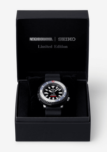 Seiko Prospex x Neighborhood Automatic Diver 200M Limited Edition Tuna SBDY077 box www.watchoutz.com