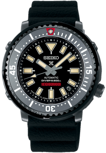 Seiko Prospex x Neighborhood Limited Edition Tuna SBDY077: Automatic Diver 200M with rugged black case, bold white indices, and distinct Neighborhood design. Buy brand new Japanese genuine watches at Watchoutz.com, enjoy fast international shipping and top notch online shopping experiences. Satisfy customers proven from Trustpilot. Visit Watchoutzinternational for watches