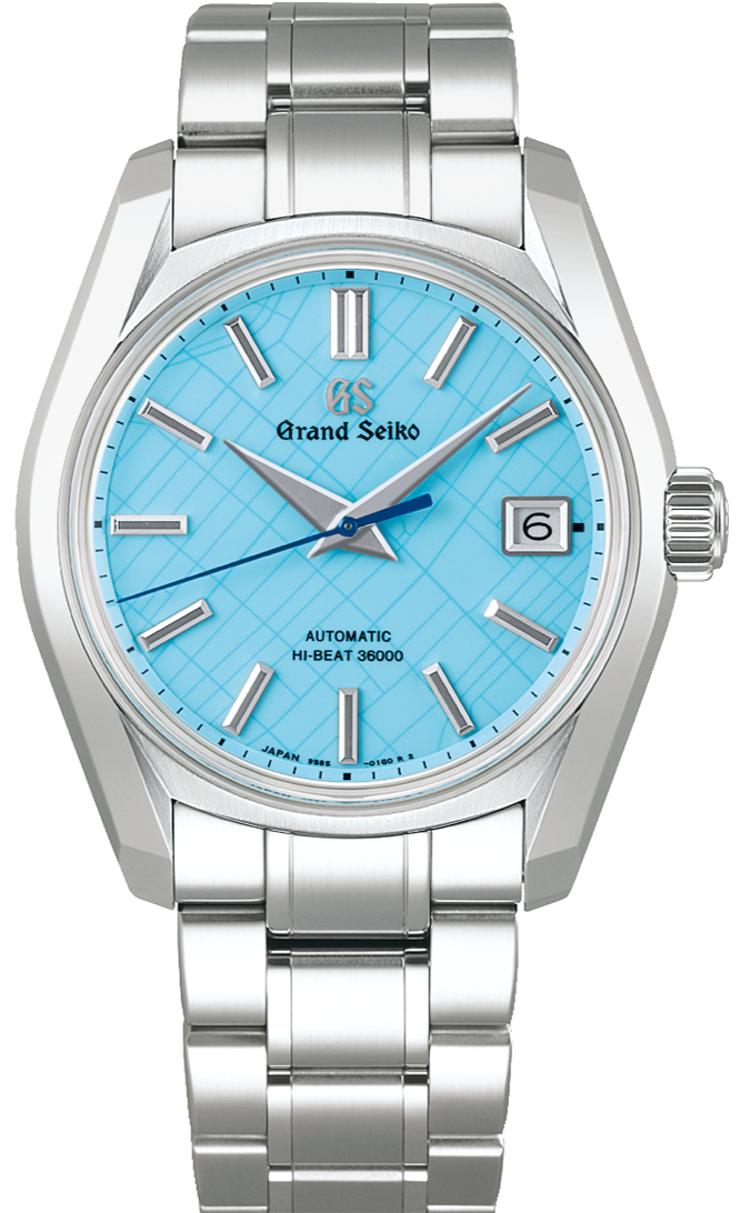 Grand Seiko Heritage Collection Ginza Limited 2022 Automatic Hi-Beat 36000 Limited Edition Map Grid Dial Baby Blue SBGH297 www.watchoutz.com
