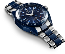 Blue Ceramic Hi-Beat GMT 36000 Limited Edition SBGJ229 face www.watchoutz.com